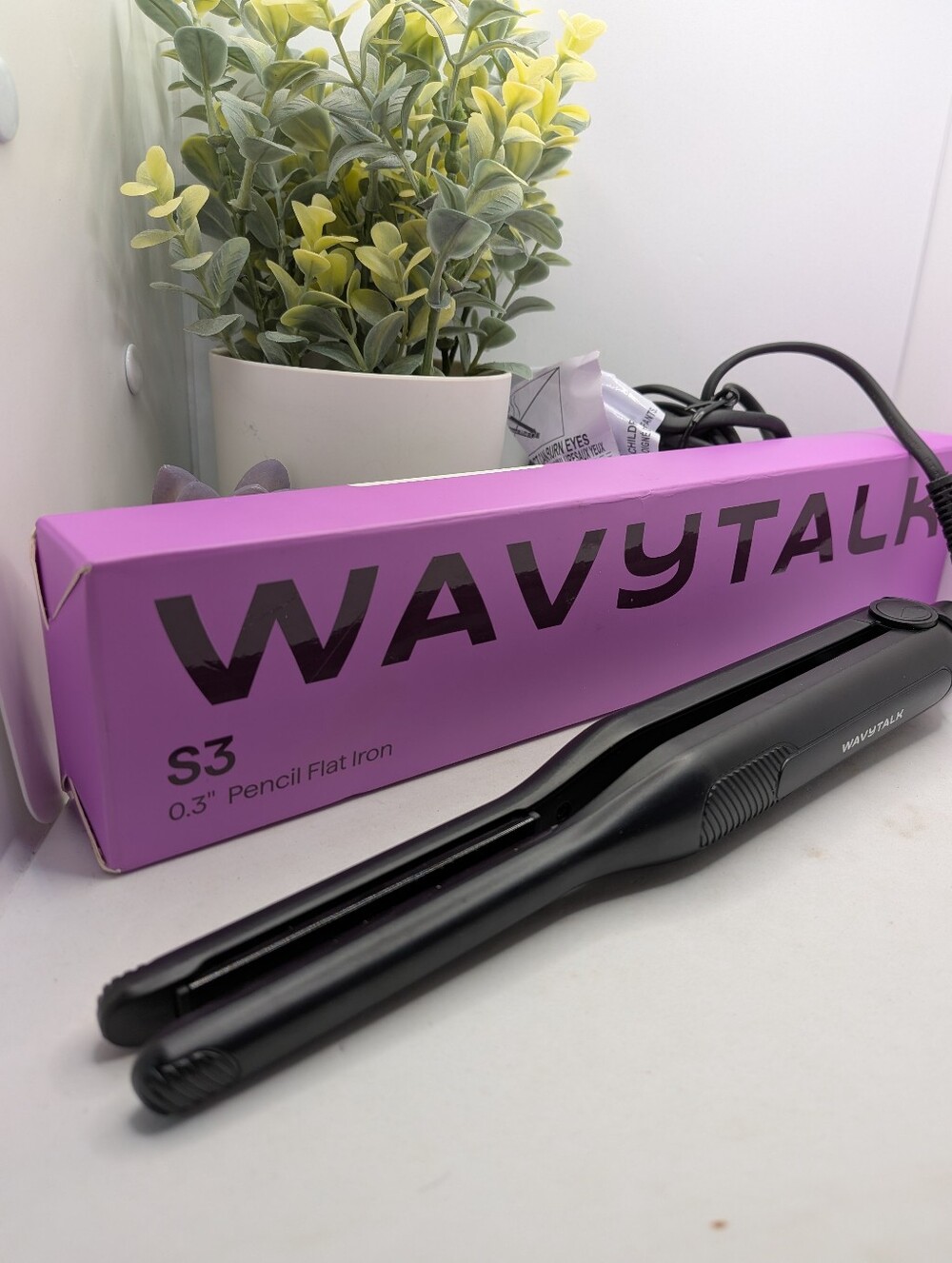 Wavytalk 0.3" Pencil Flat Iron Small Straightener for Short Hair&Pixie Cut